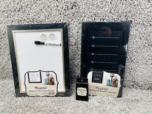 Quartet Magnetic Dry Erase Board 11x14 & Chalkboard Weekly Calendar 8x14 & Chalk